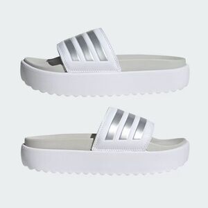 🩶 Adidas Silver Platform Slides - Size: 9